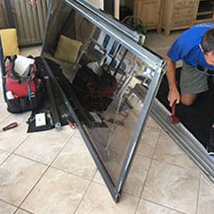 sliding glass door frame repair Fort Pierce